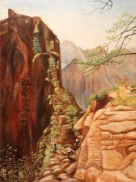 Painting of a trail in Zion