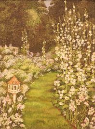 Flowers along a path