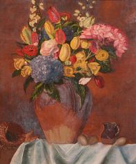 A vase full of flowers