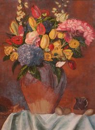A vase full of flowers